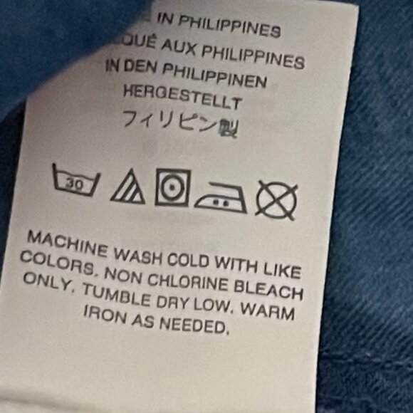 Madewell Large Indigo Chambray On Off Shoulder Top - Picture 7 of 7